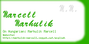 marcell marhulik business card